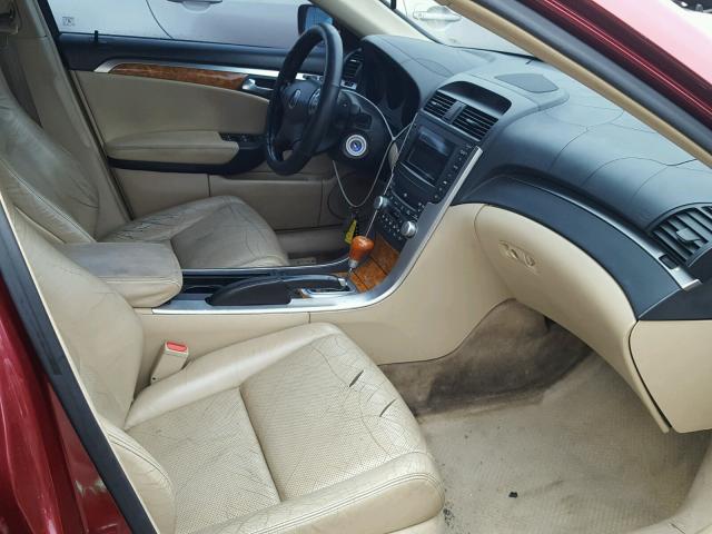 19UUA66294A038063 - 2004 ACURA TL BURGUNDY photo 5