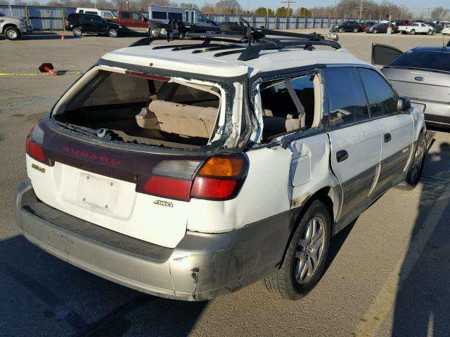 4S3BH665217632143 - 2001 SUBARU LEGACY OUT WHITE photo 4