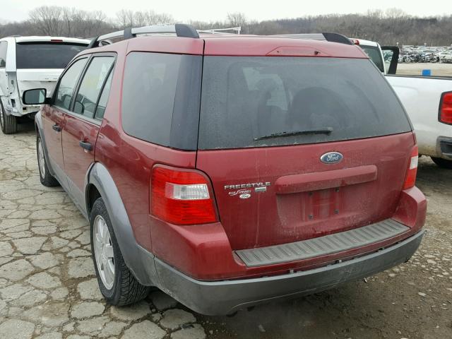 1FMDK04145GA45449 - 2005 FORD FREESTYLE RED photo 3