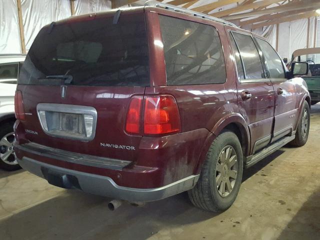 5LMFU28RX4LJ40230 - 2004 LINCOLN NAVIGATOR RED photo 4