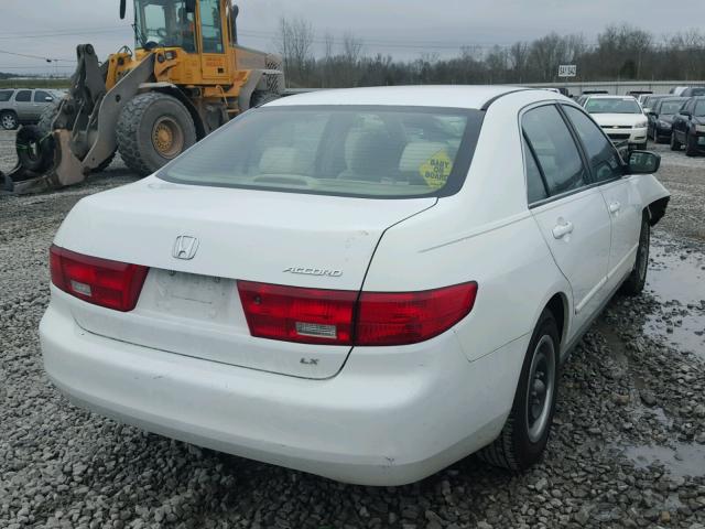 1HGCM564X5L000216 - 2005 HONDA ACCORD LX WHITE photo 4