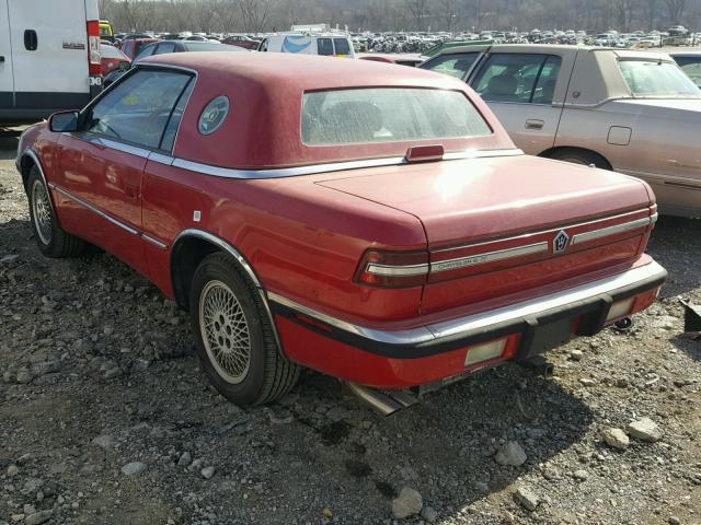 ZC2FS1209MB208289 - 1991 CHRYSLER TOWN & COU RED photo 3