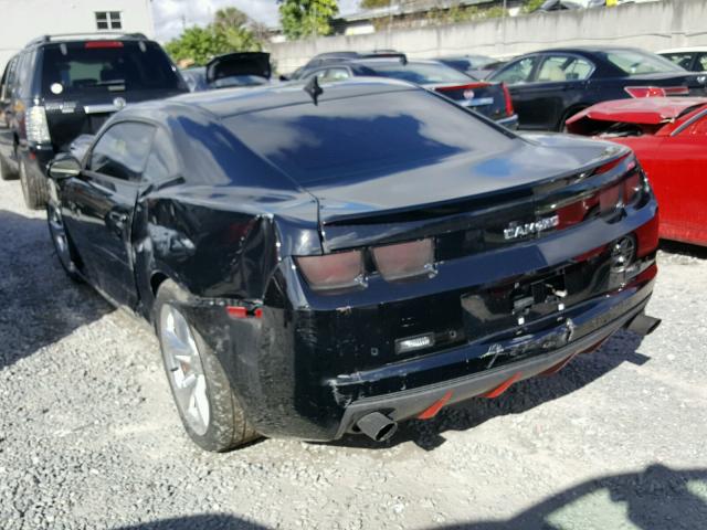 2G1FC1ED6B9126741 - 2011 CHEVROLET CAMARO LT BLACK photo 3