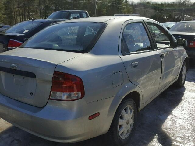 KL1TG52685B374897 - 2005 CHEVROLET AVEO LT SILVER photo 4