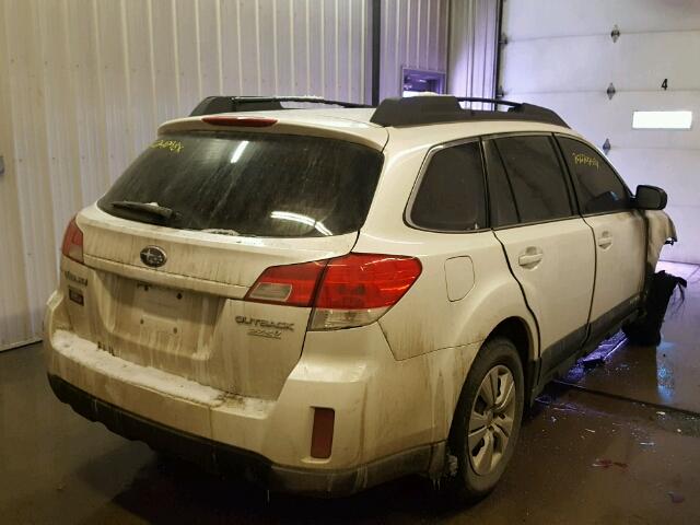 4S4BRBAC7B3317936 - 2011 SUBARU OUTBACK 2. WHITE photo 4