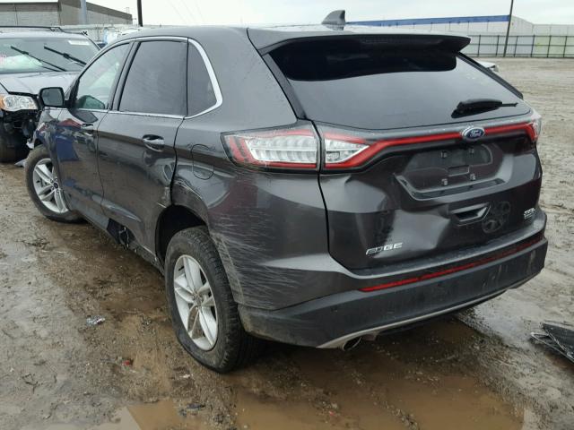 2FMPK4J92HBB62263 - 2017 FORD EDGE SEL GRAY photo 3