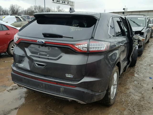 2FMPK4J92HBB62263 - 2017 FORD EDGE SEL GRAY photo 4