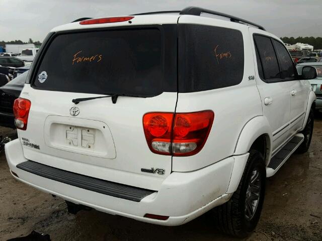 5TDZT34A77S287525 - 2007 TOYOTA SEQUOIA SR WHITE photo 4