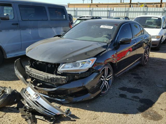 1HGCR2F51HA245110 - 2017 HONDA ACCORD SPO BLACK photo 2