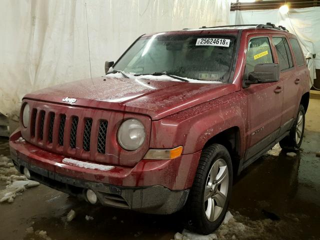 1C4NJRFB9CD620519 - 2012 JEEP PATRIOT LA MAROON photo 2