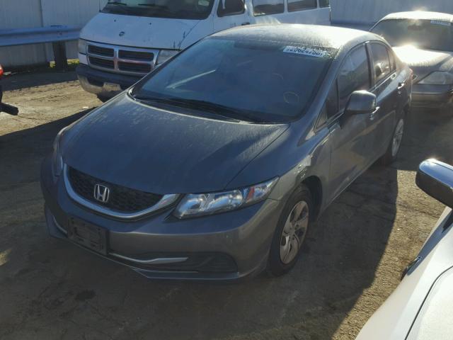 19XFB2F5XDE273821 - 2013 HONDA CIVIC LX CHARCOAL photo 2