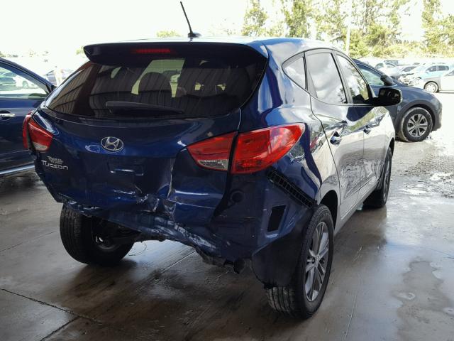 KM8JT3AF9FU032605 - 2015 HYUNDAI TUCSON GLS BLUE photo 4