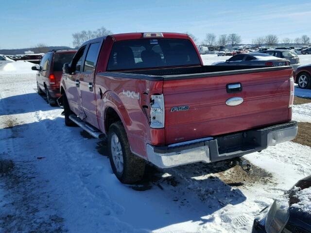 1FTFW1ET0CFA08702 - 2012 FORD F150 SUPER RED photo 3