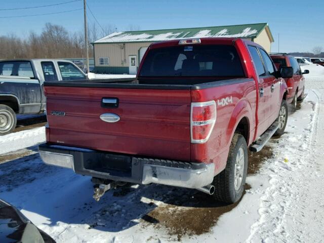 1FTFW1ET0CFA08702 - 2012 FORD F150 SUPER RED photo 4