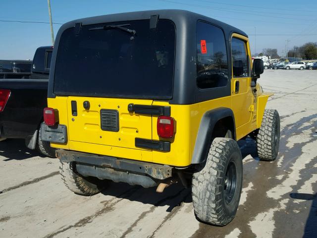 1J4FA39S96P708240 - 2006 JEEP WRANGLER X YELLOW photo 4