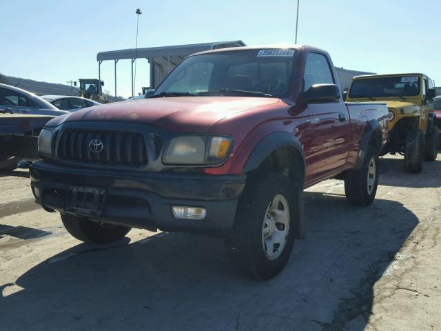 5TEPM62N24Z420797 - 2004 TOYOTA TACOMA RED photo 2