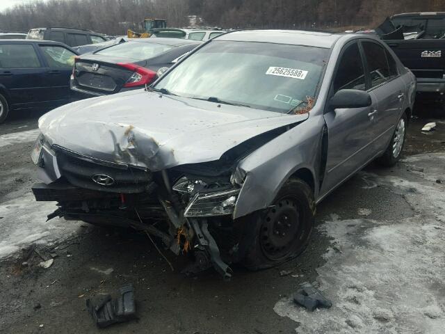 5NPET46C88H390754 - 2008 HYUNDAI SONATA GLS GRAY photo 2