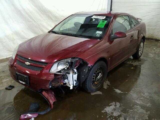 1G1AT18H997130903 - 2009 CHEVROLET COBALT LT BURGUNDY photo 2