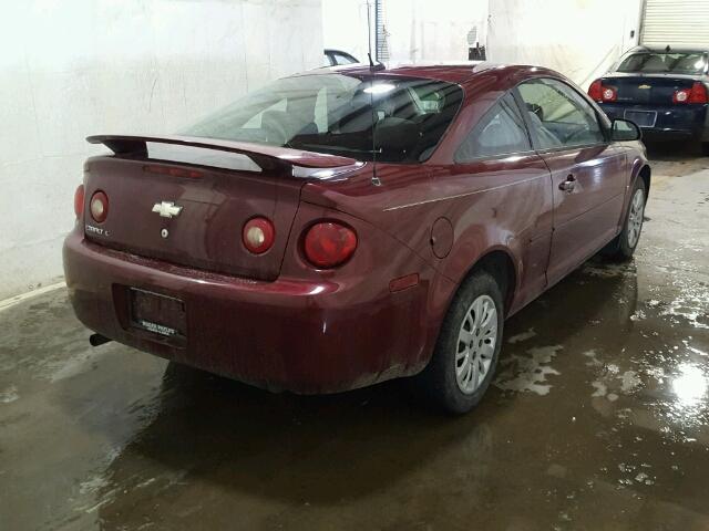 1G1AT18H997130903 - 2009 CHEVROLET COBALT LT BURGUNDY photo 4