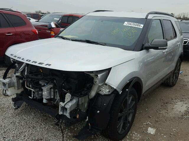 1FM5K7D81HGB78541 - 2017 FORD EXPLORER X SILVER photo 2