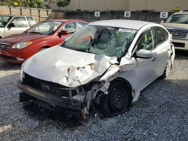 3N1AB7AP9FL689747 - 2015 NISSAN SENTRA S WHITE photo 2