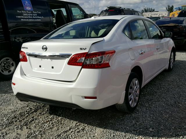 3N1AB7AP9FL689747 - 2015 NISSAN SENTRA S WHITE photo 4