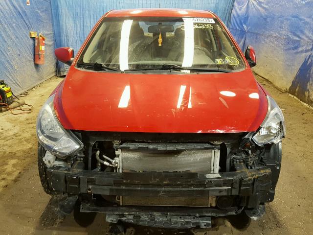 KMHCT4AE7CU255629 - 2012 HYUNDAI ACCENT GLS RED photo 9