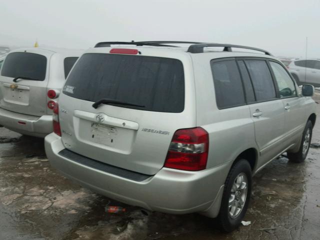 JTEEP21A340025786 - 2004 TOYOTA HIGHLANDER SILVER photo 4