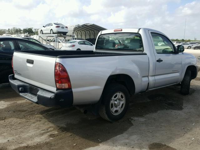 5TENX22NX6Z272022 - 2006 TOYOTA TACOMA SILVER photo 4