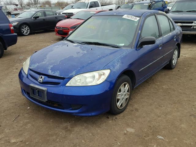 2HGES16355H574766 - 2005 HONDA CIVIC DX V BLUE photo 2