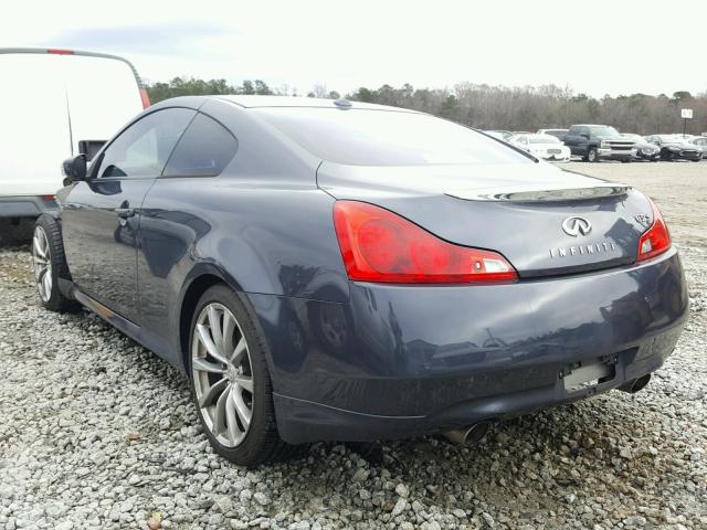 JNKCV64E19M603616 - 2009 INFINITI G37 BASE BLUE photo 3