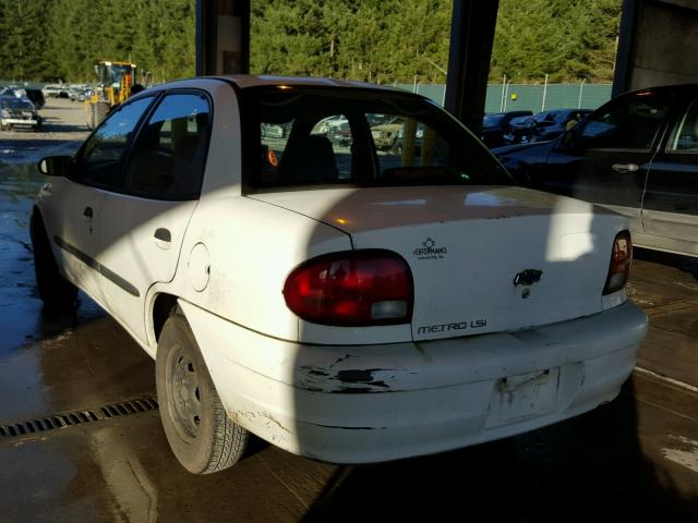 2C1MR5226Y6707106 - 2000 CHEVROLET METRO LSI WHITE photo 3