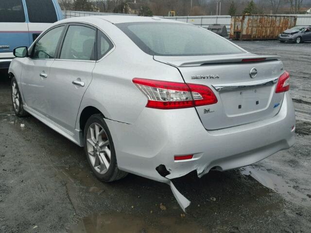 3N1AB7APXDL789918 - 2013 NISSAN SENTRA S SILVER photo 3