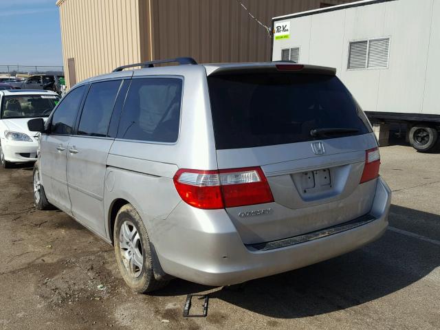 5FNRL38777B453884 - 2007 HONDA ODYSSEY EX SILVER photo 3