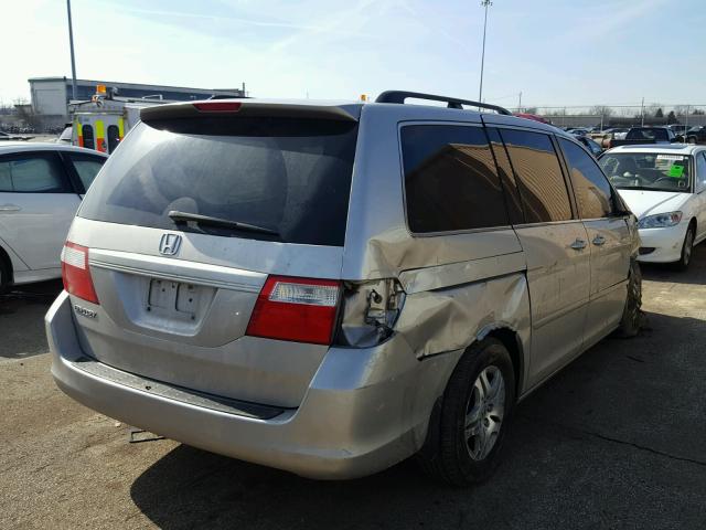 5FNRL38777B453884 - 2007 HONDA ODYSSEY EX SILVER photo 4