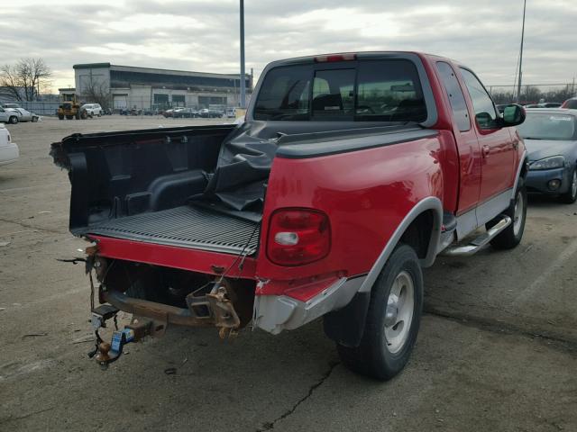 1FTZX08W2WKC07191 - 1998 FORD F150 RED photo 4