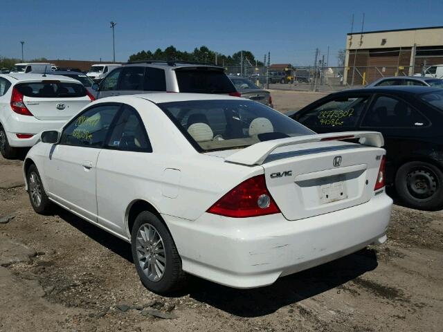 1HGEM22925L003121 - 2005 HONDA CIVIC EX WHITE photo 3