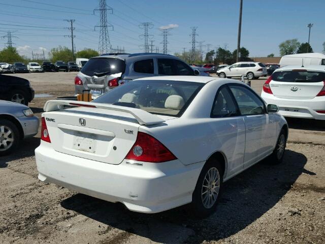 1HGEM22925L003121 - 2005 HONDA CIVIC EX WHITE photo 4