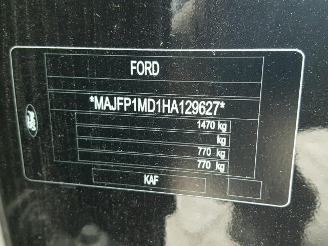 MAJFP1MD1HA129627 - 2017 FORD FIGO BLACK photo 10