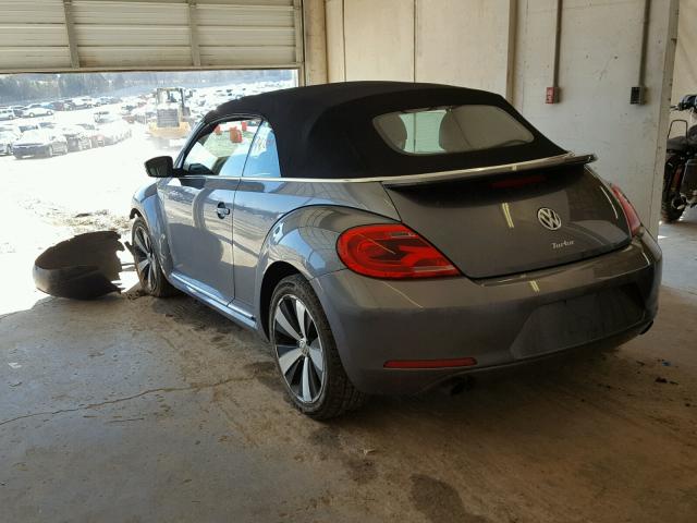 3VW7A7AT3DM812339 - 2013 VOLKSWAGEN BEETLE TUR GRAY photo 3