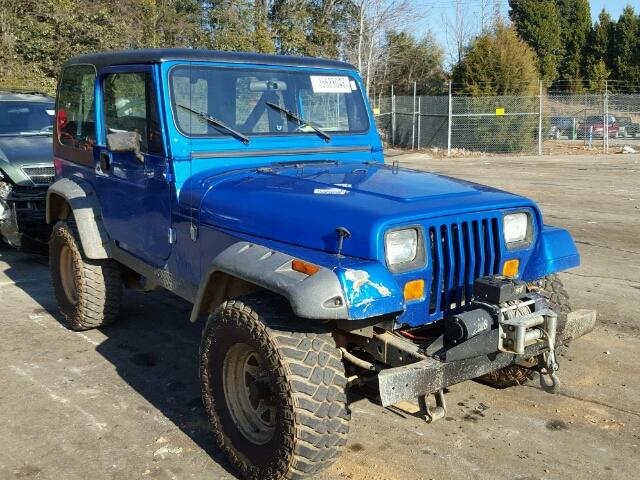 2J4FY29S7MJ114388 - 1991 JEEP WRANGLER BLUE photo 1