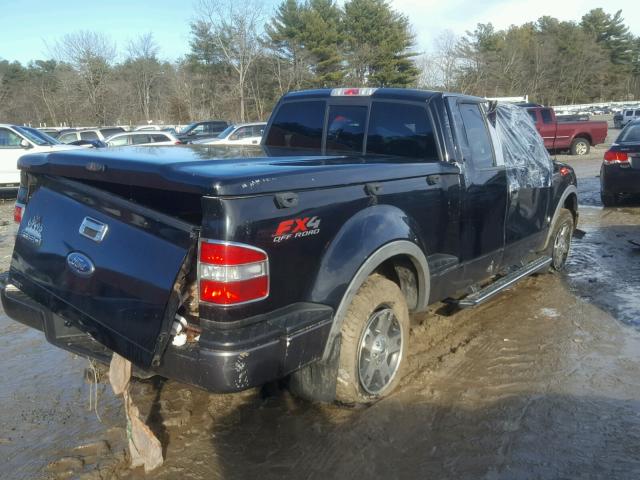 1FTPX04565KE51137 - 2005 FORD F150 BLACK photo 4