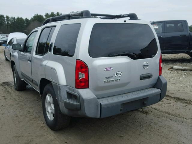 5N1AN08W95C614867 - 2005 NISSAN XTERRA OFF SILVER photo 3