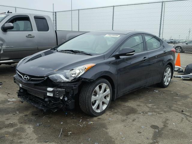 5NPDH4AE3DH423210 - 2013 HYUNDAI ELANTRA GL BLACK photo 2