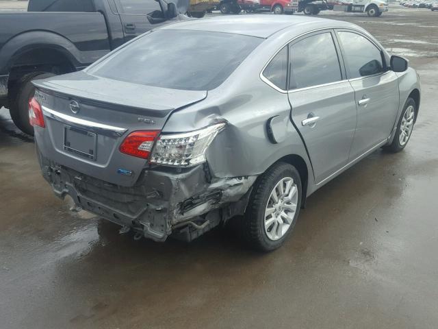 3N1AB7AP3DL760339 - 2013 NISSAN SENTRA S GRAY photo 4