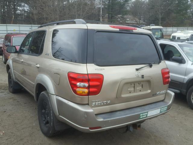 5TDBT44A21S029542 - 2001 TOYOTA SEQUOIA SR GOLD photo 3