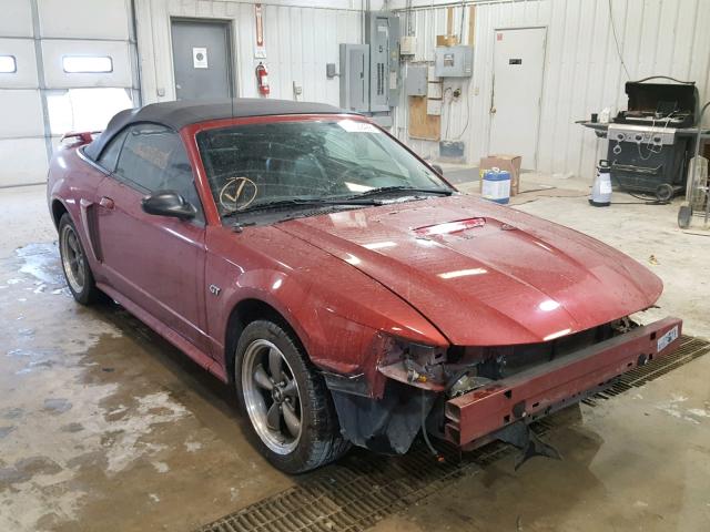 1FAFP45X13F331471 - 2003 FORD MUSTANG GT RED photo 1