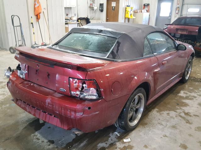 1FAFP45X13F331471 - 2003 FORD MUSTANG GT RED photo 4