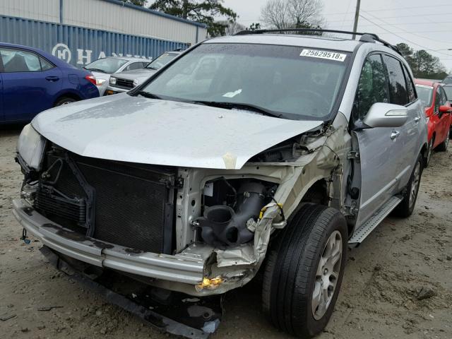 2HNYD28408H546843 - 2008 ACURA MDX TECHNO SILVER photo 2