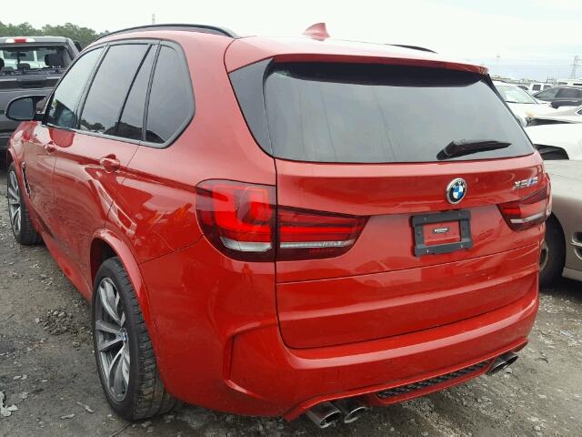 5YMKT6C59G0R78640 - 2016 BMW X5 M RED photo 3